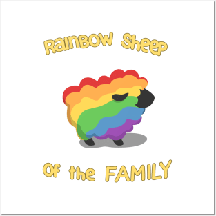 Rainbow sheep of the family Posters and Art